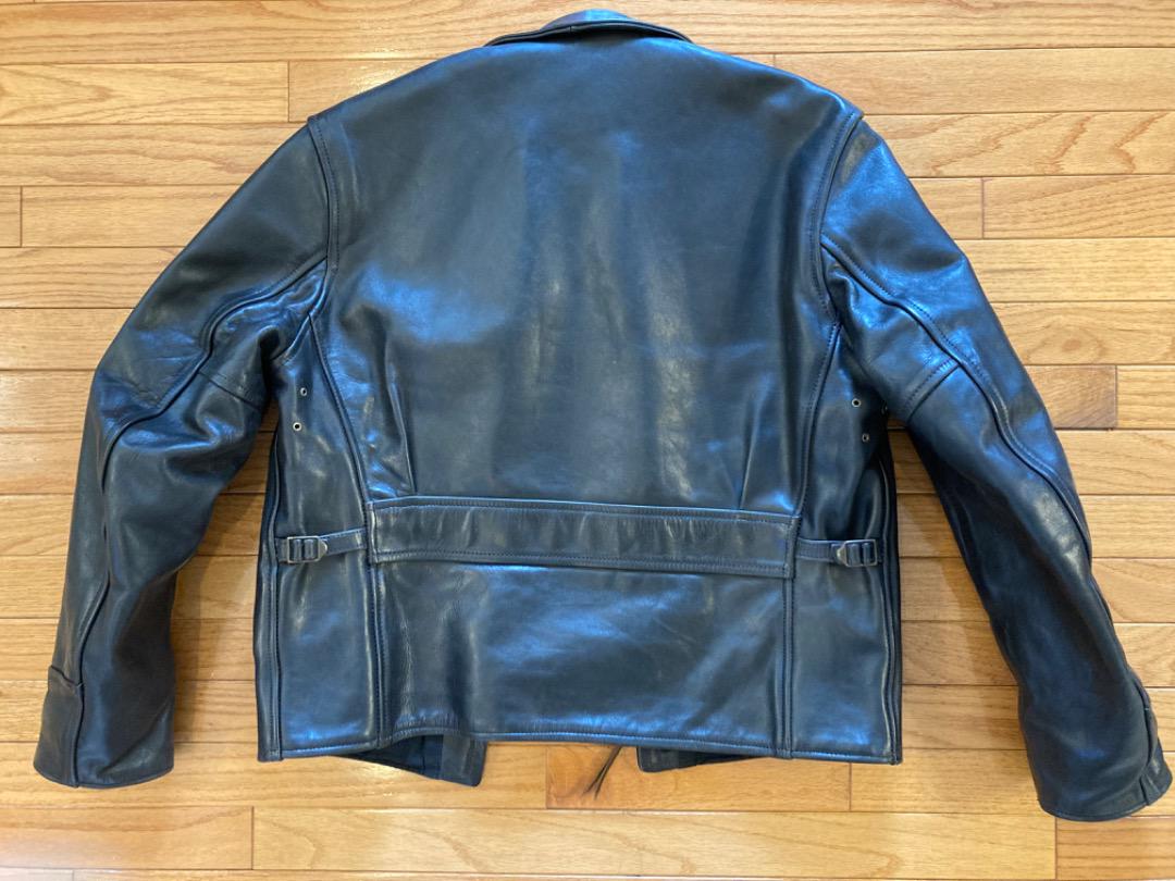 【美品】AERO LEATHER エアロレザー ハーフベルテッド 42 ブラック