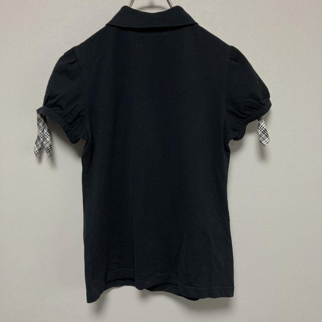 BURBERRY バーバリー BLUE LABELブルーレーベルポロシャツ黒M