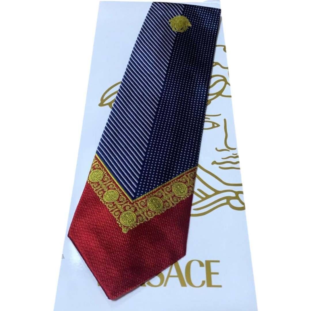 プレゼントにも！VERSACEバロックプリントメデューサ柄ネクタイ新品未使用 未使用新品】VERSACE ヴェルサーチ ネクタイ メデューサ