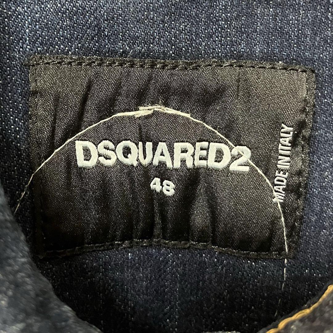 DSQUARED2 ディースクエアード デニムジャケット ワッペン 総柄
