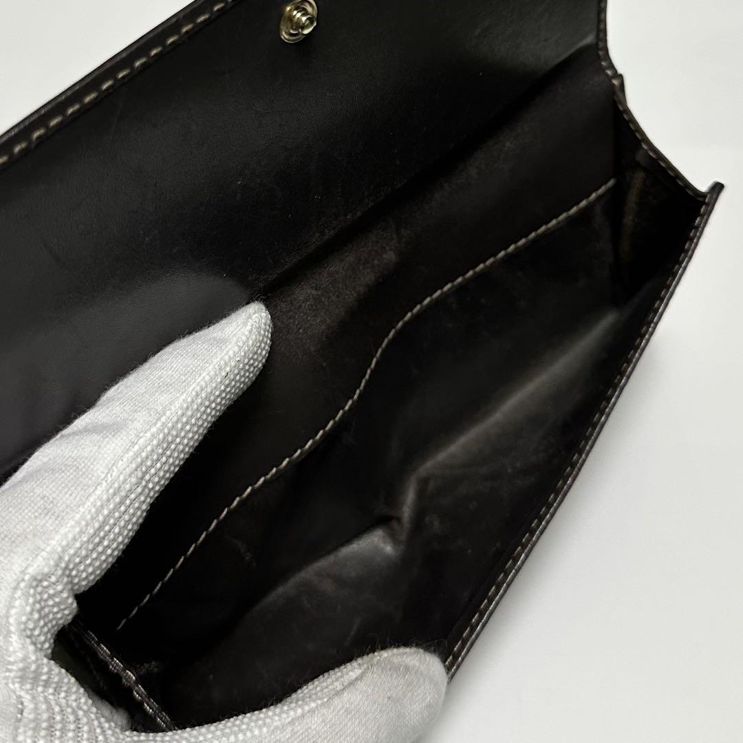 GUCCI グッチ　長財布　インターロッキング GG ブラウン