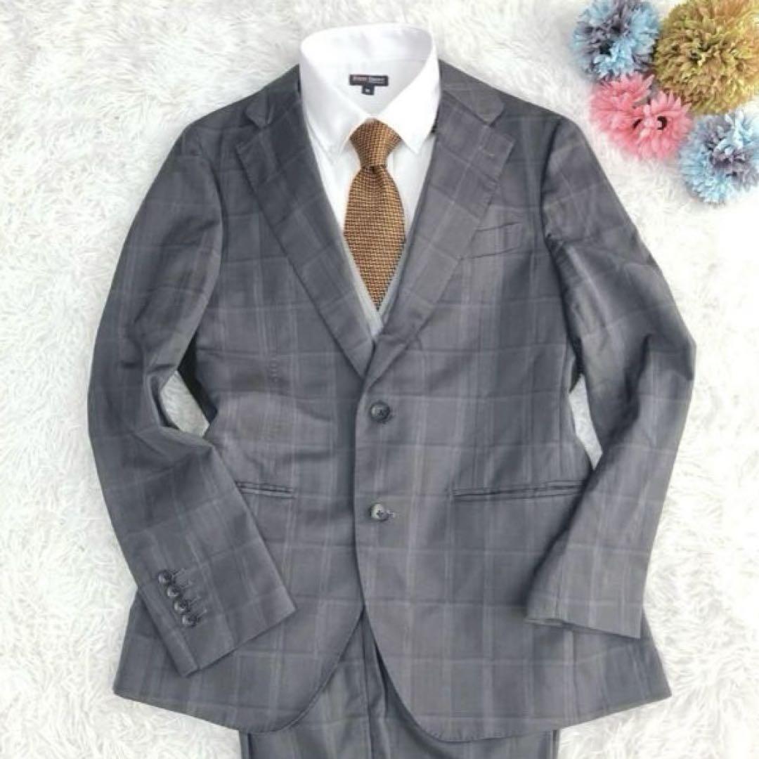 スーツセレクト　セットアップ　3ピース　チェック柄　marzotto　A4