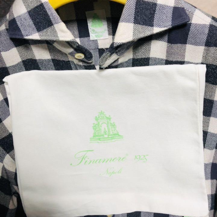 大人気 フィナモレ シャツ 7s9Sp-m75934934080 保存袋付き 国産