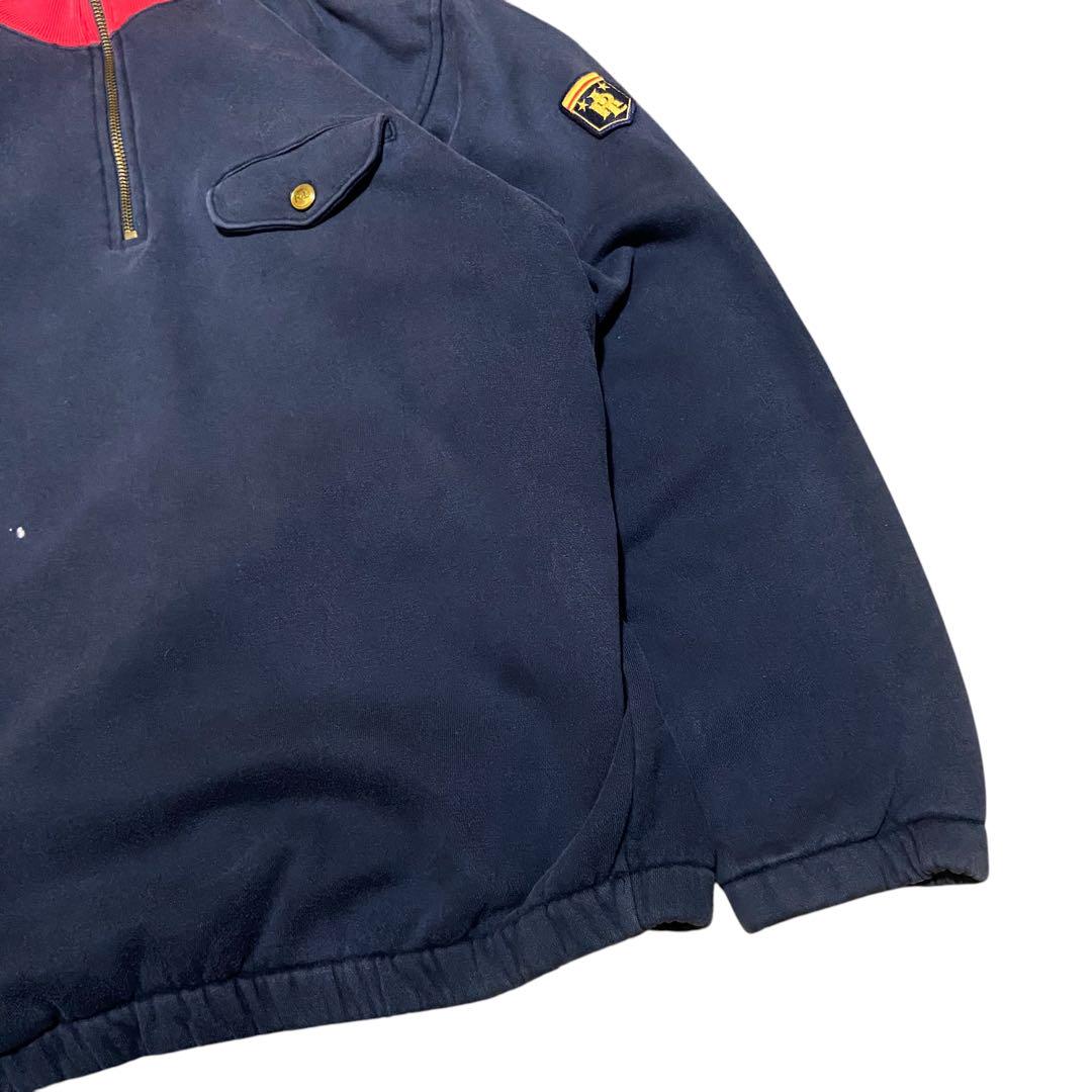 Polo Ralph Lauren ハーフジップスウェット　エポレット　ワッペン