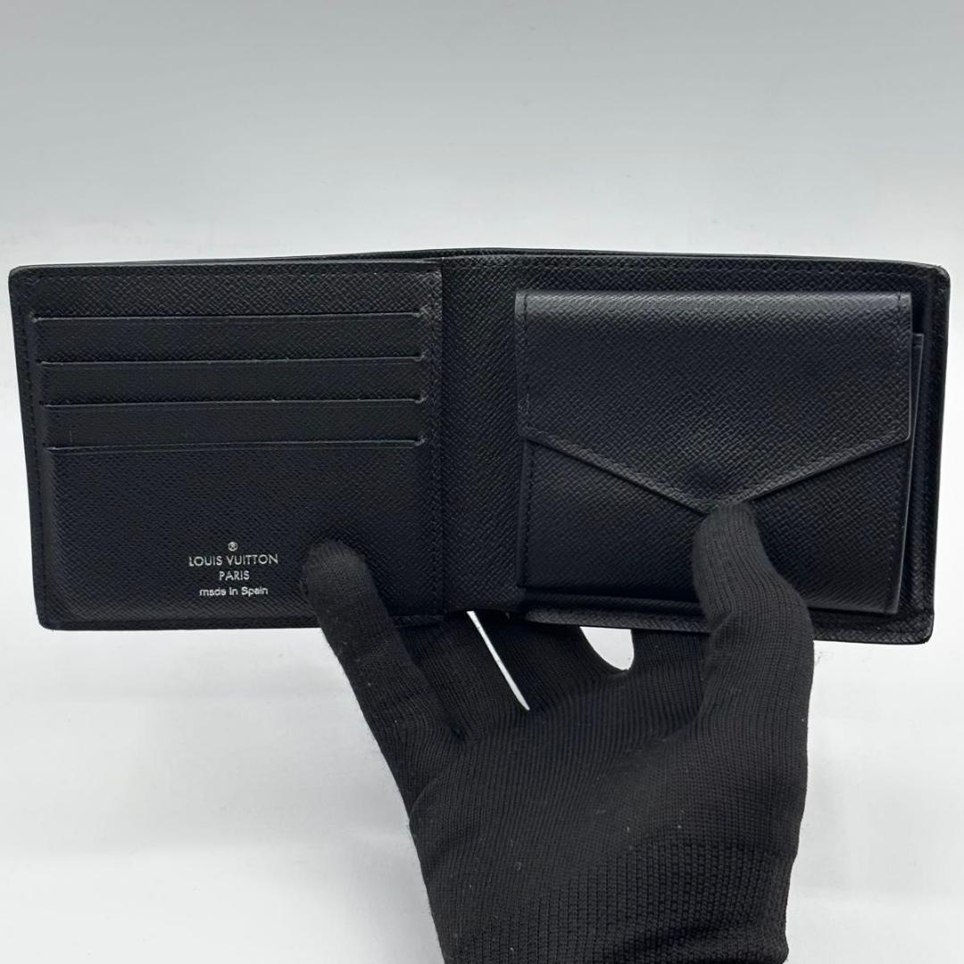 極美品 現行 IC 人気 ルイヴィトン マルコNM タイガ 黒 二つ折り財布 極美品 現行 IC 人気 ルイヴィトン マルコNM タイガ 黒 二つ折り財布