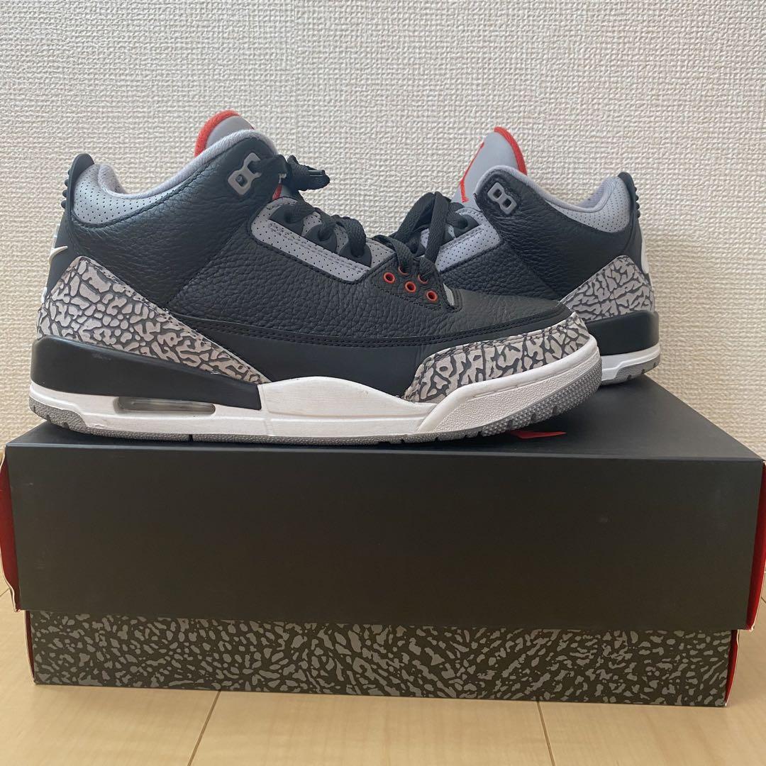 NIKE AIR JORDAN 3 BLACK CEMENT 27cm