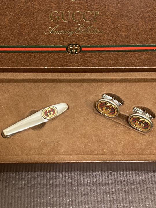 通販超特価 美品 GGモチーフ ネクタイピン カフス 4Ke59-m75941840716 希少 GUCCI オールドグッチ 爆買い好評