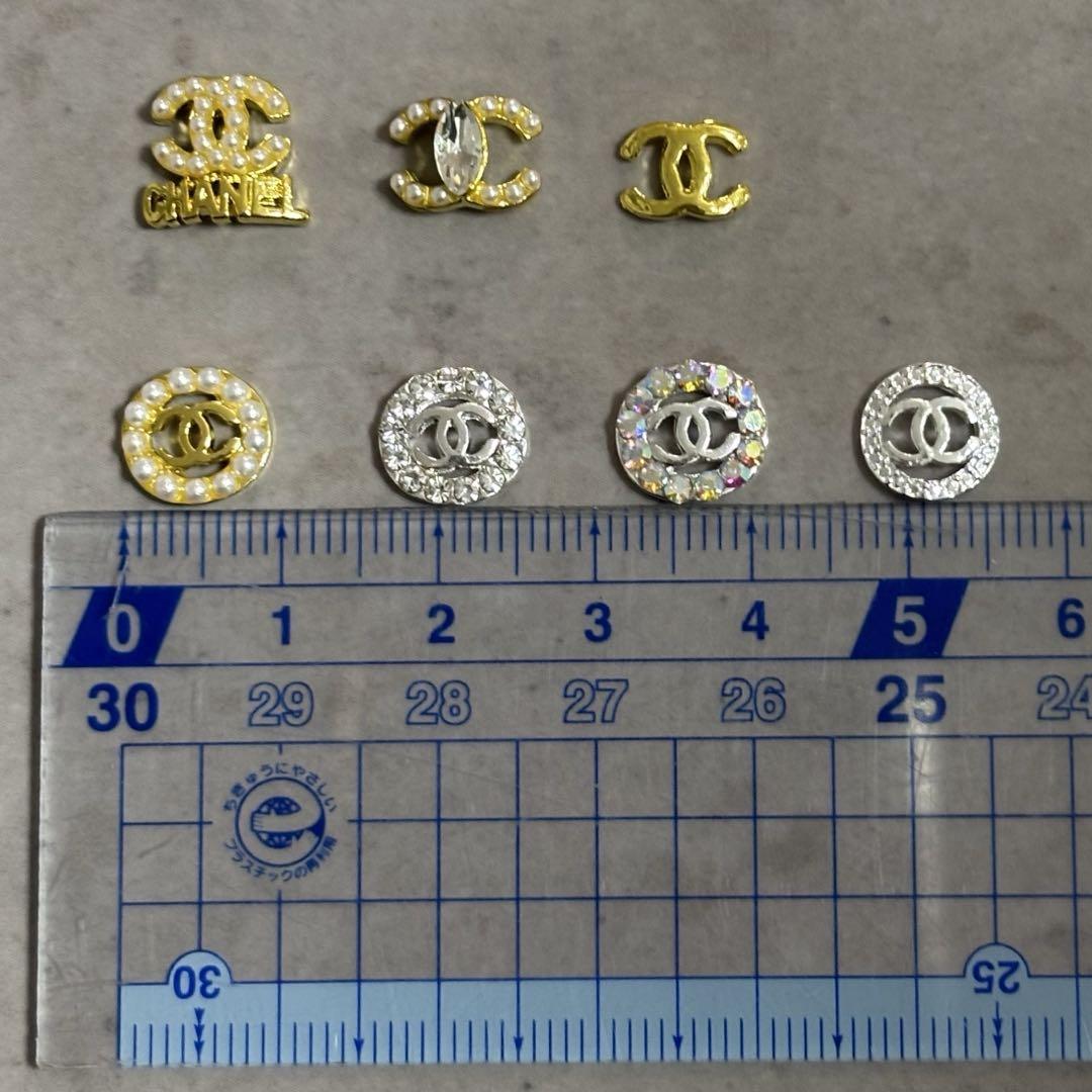 CCロゴ ブランドロゴ ネイルパーツ 10個セット