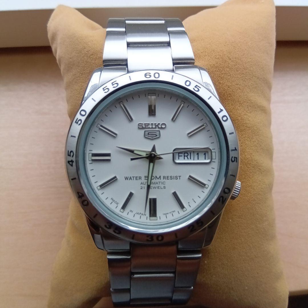 （美品）SEIKO セイコー５自動巻　SNKD97J1　白い稲妻