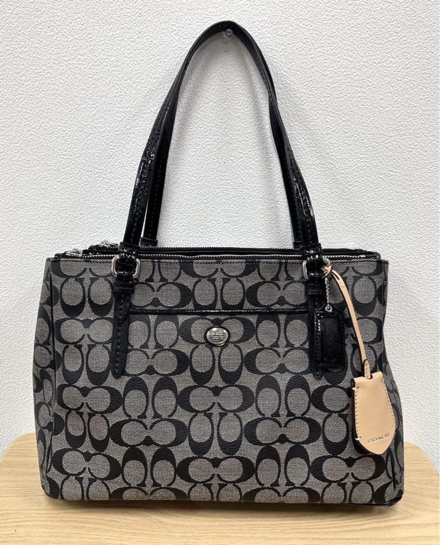 ☆ COACH コーチ シグネチャー トートバッグ Ｆ24603 黒 5,100円