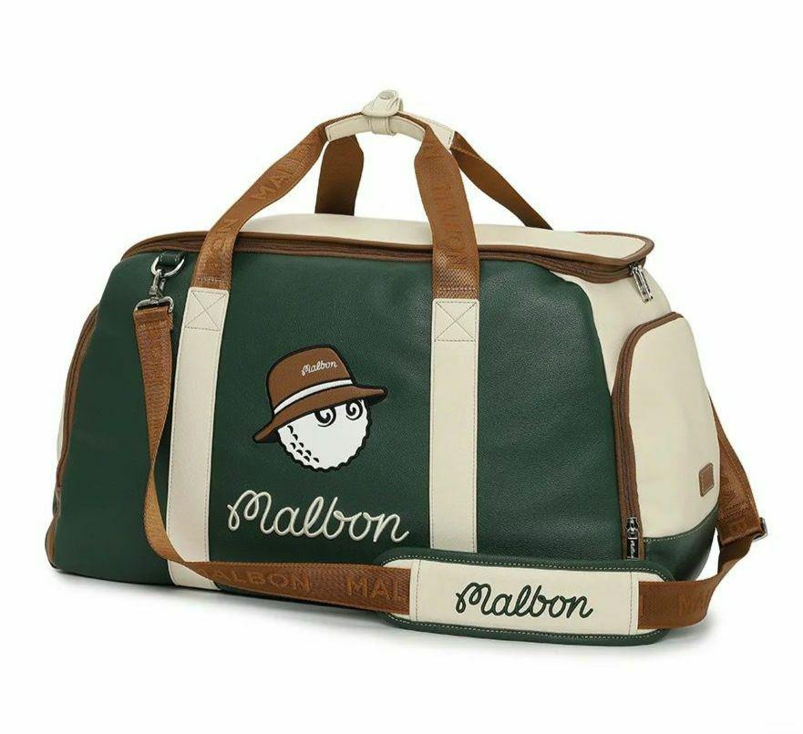 Malbon マルボンゴルフ ボストンバッグ ショルダーバッグ ハンドバッグ 緑 Malbon マルボンゴルフ ボストンバッグ ショルダーバッグ 衣類