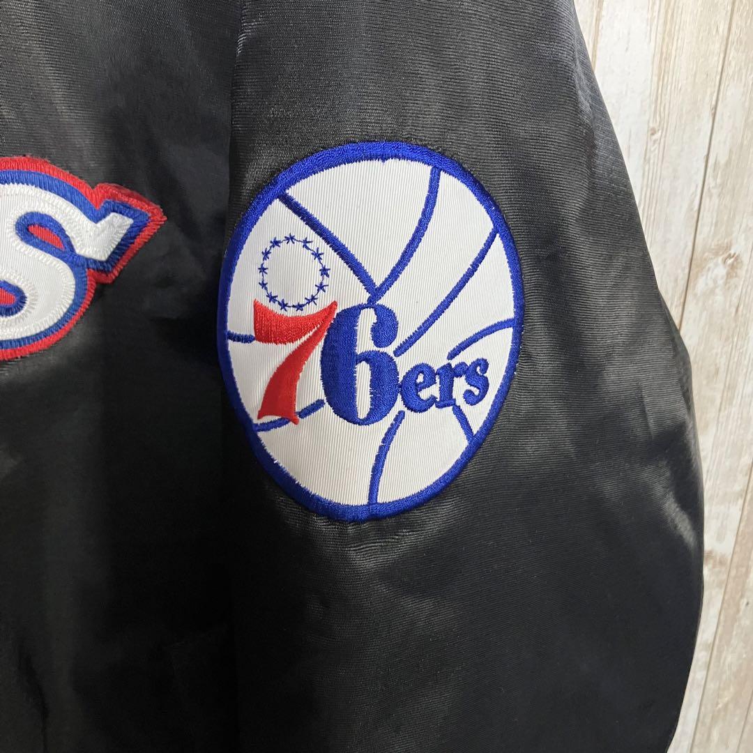 579 Majestic NBA 76ersスタジャン　中綿　オーバーサイズXL