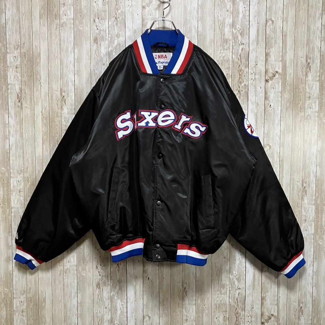 579 Majestic NBA 76ersスタジャン　中綿　オーバーサイズXL