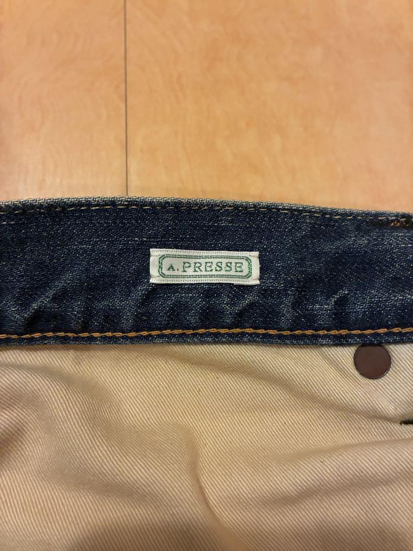 A.PRESSE/ Washed Denim Wide Pants