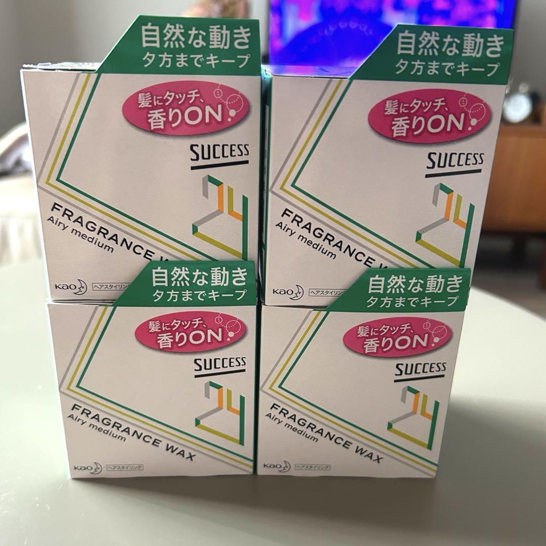 サクセス24ヘアワックスM  エアリーミディアム80g×4個