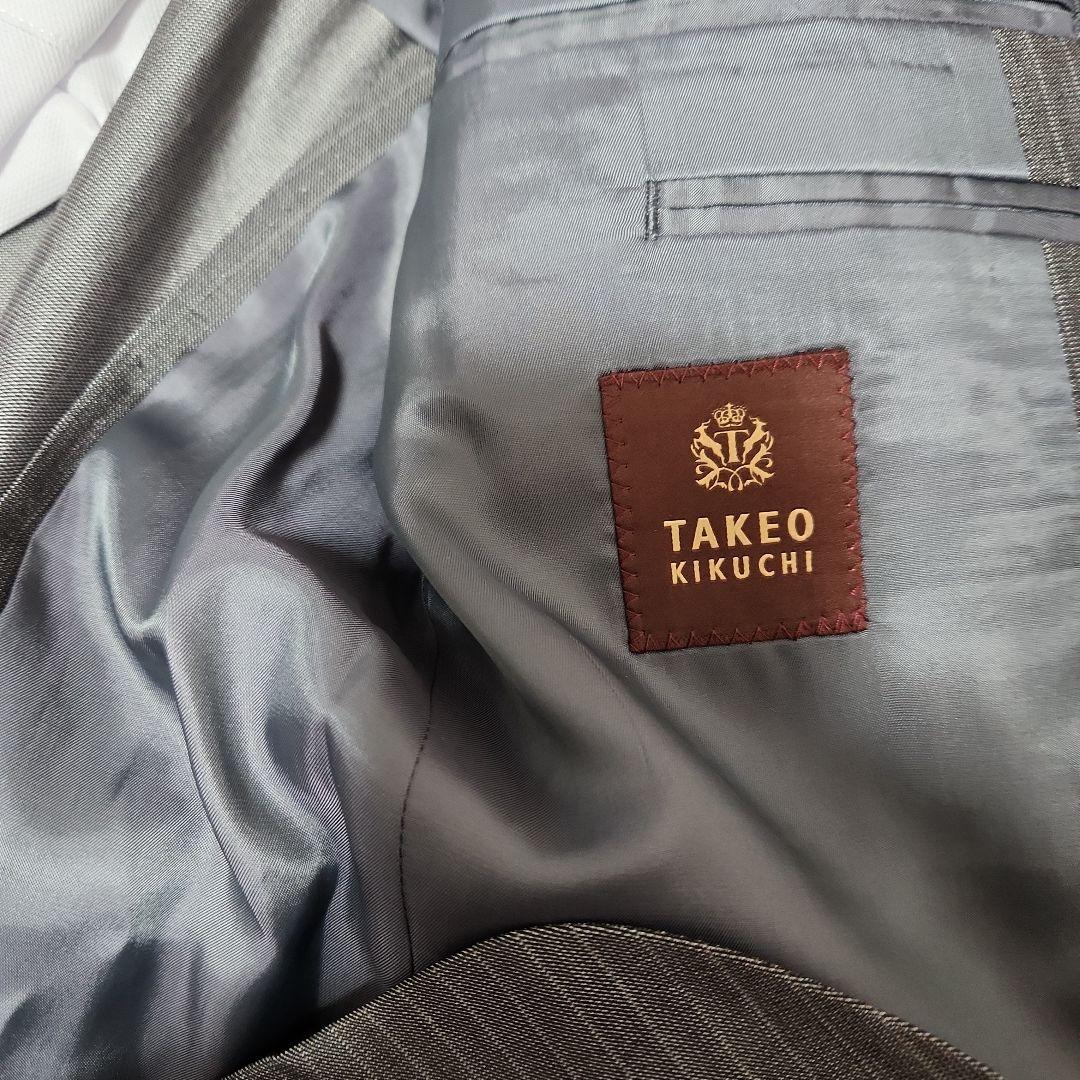 TAKEO KIKUCHI　光沢グレー　スーツ