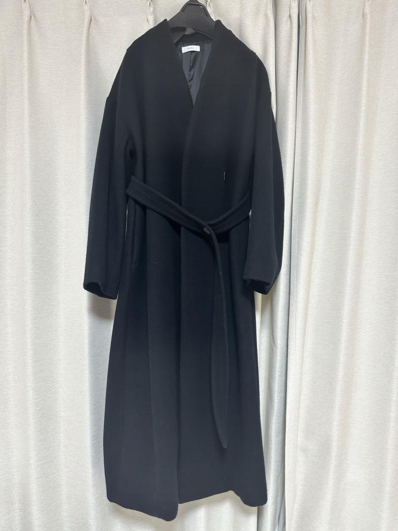 SIWEM SUPER140S MELTON COAT Mサイズ　BLACK