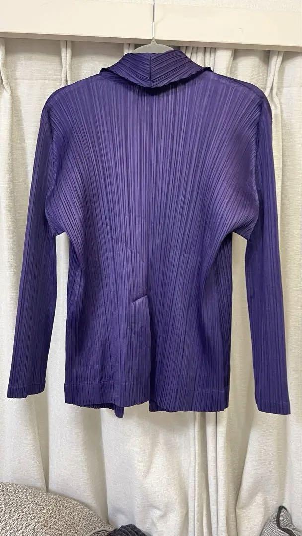 PLEATS PLEASE 丸襟デザイン プリーツ パープル ジャケット 即完品 pleats please isseymiyake パープルジャケット - メルカリ