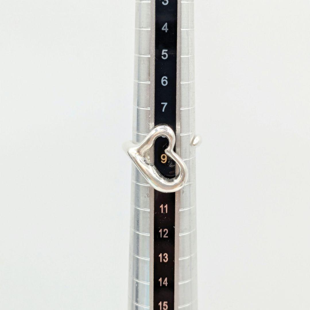TIFFANY&CO. リング オープンハート シルバー925 9号 美品 ティファニー リング 指輪 オープンハート シルバー ハート 約9