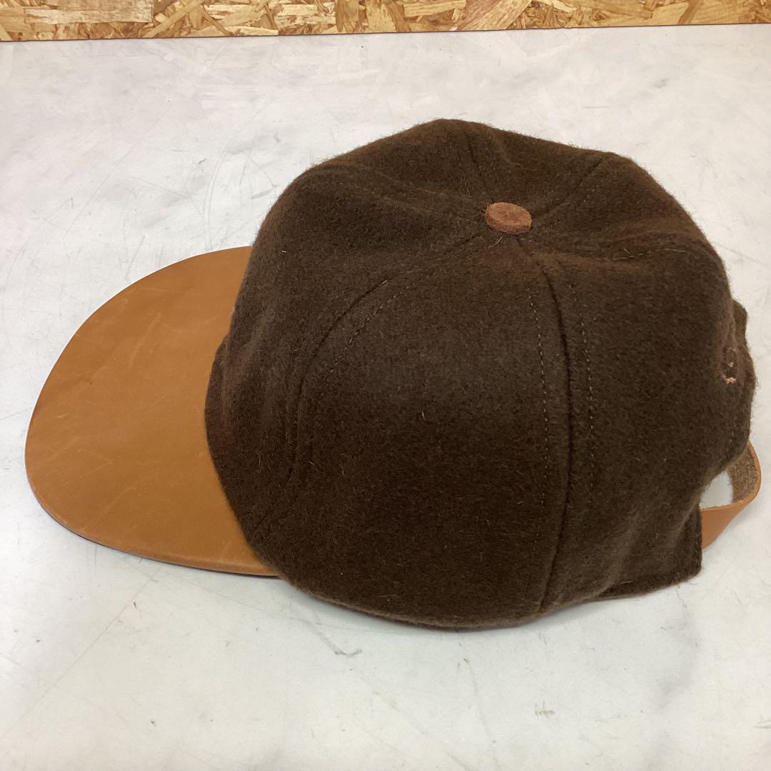 キャップコーチカーキ茶アメリカ製牛革そ-50