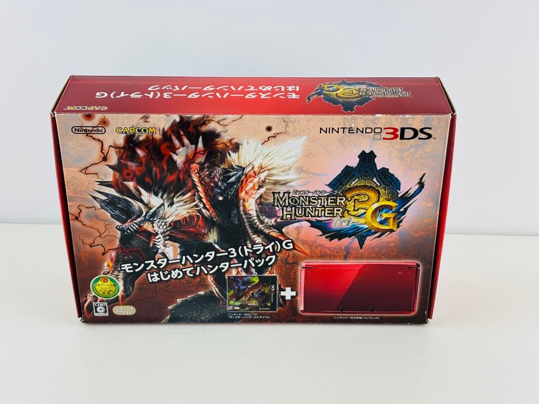 ほぼ ニンテンドー 3DS モンスターハンターG パック レッド 純正品Nintendo 3DS