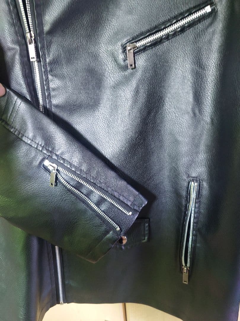 ブラック ダブルライダースジャケット