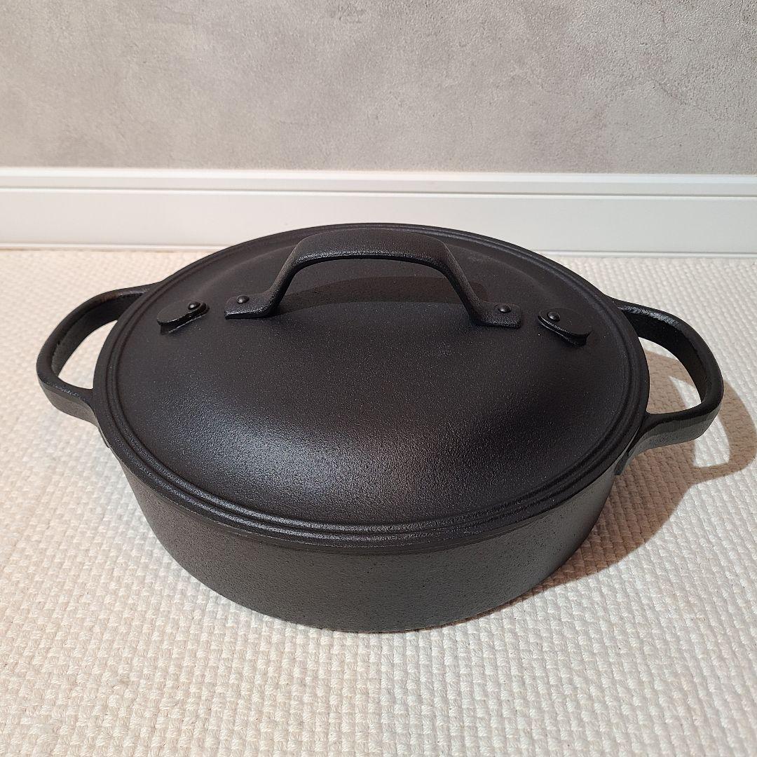 OIGEN　南部鉄器　クックトップ　丸浅型　CT-6　24cm　鉄鍋
