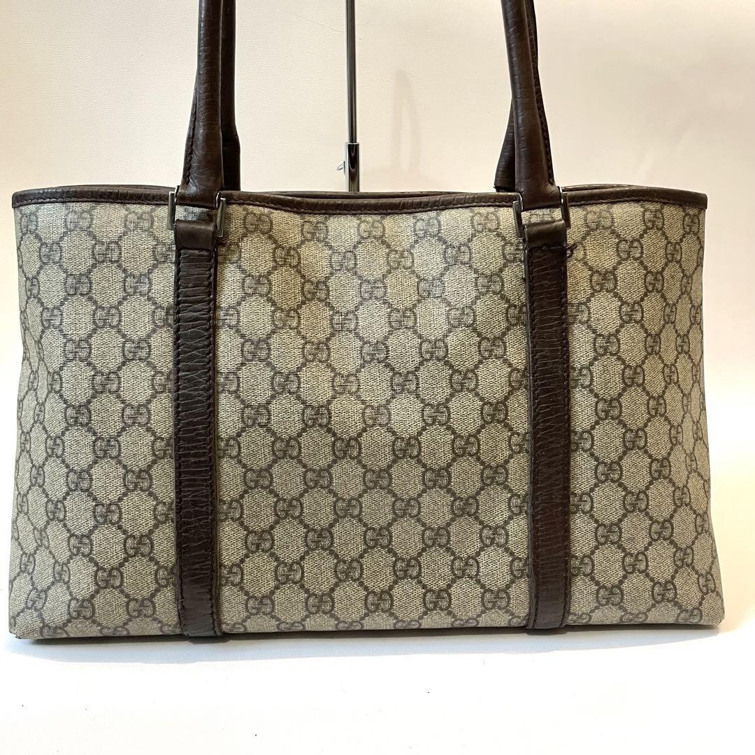 GUCCI ハンド トートバッグ A4 肩掛け gg pvc 大容量 ベージュ 画像2