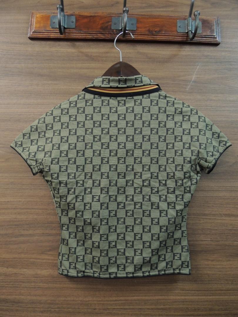 VINTAGE FENDI ズッカ柄 ストレッチ ジャージー 半袖 カットソー VINTAGE FENDI ズッカ柄 ストレッチ ジャージー 半袖 カットソー