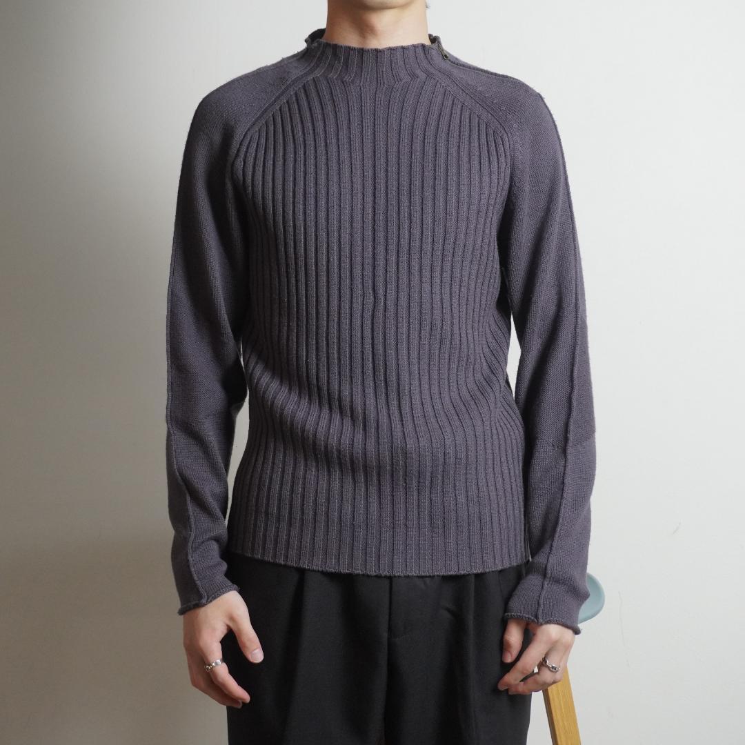 sevres ジップデザインハイネックニットセーター モード グレー/VW70