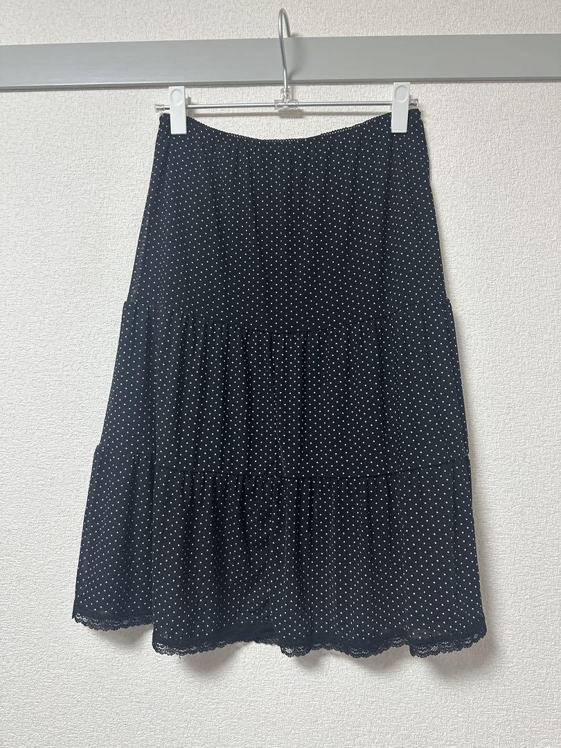 BRANDY MELVILLE ドットミディ丈スカート