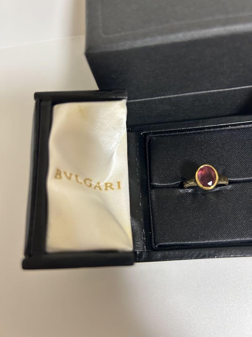 ブルガリBVLGARI　トルマリン リング#10　 ゴールド ルベライト