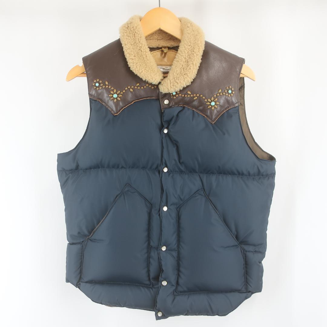 Rocky Mountain × HTC 牛革 レザー ダウン ベストS Rocky Mountain Featherbed
