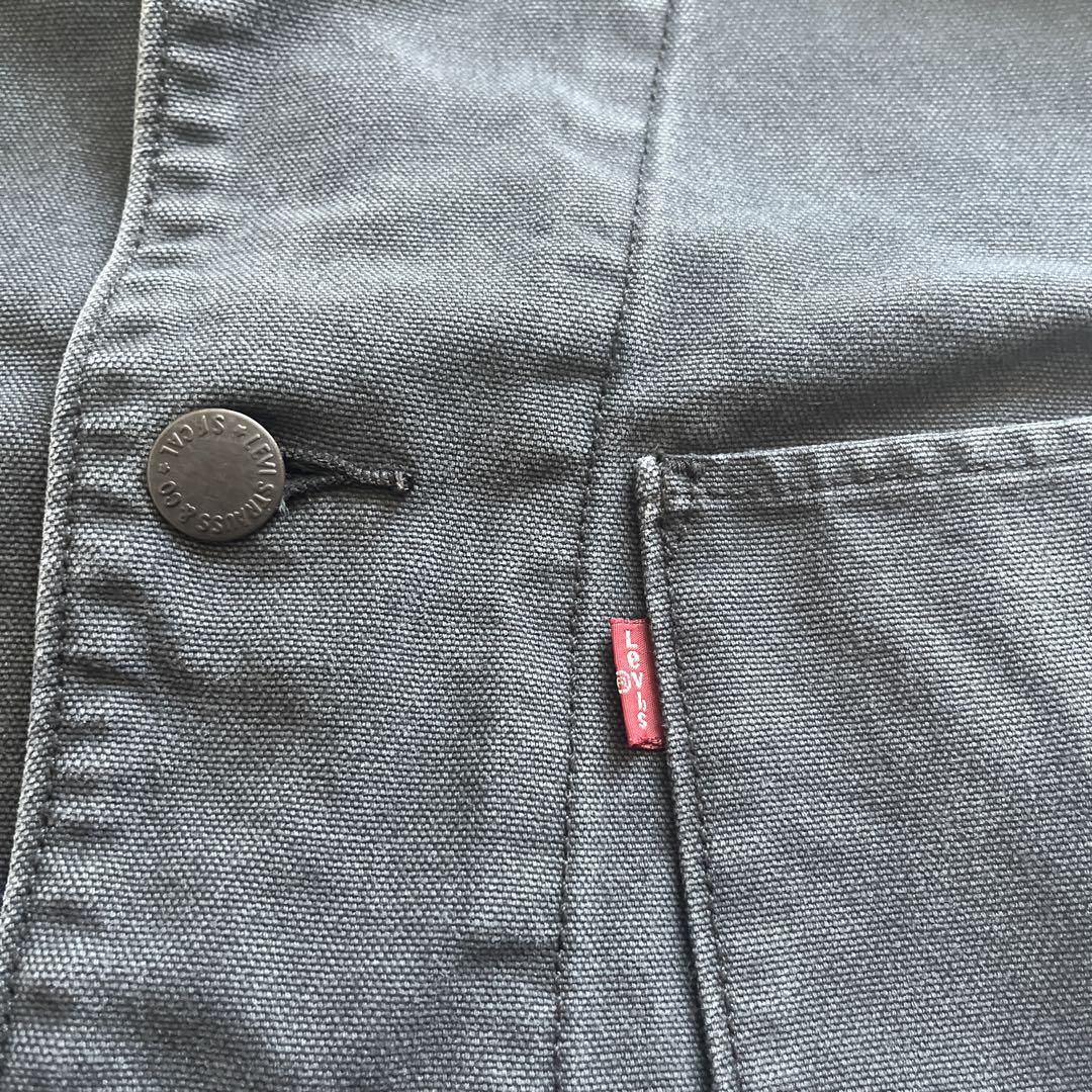 LEVI STRAUSS カバーオール L ブラック ブランド古着】復刻 Levis WORKERS デニムカバーオール 70742-12
