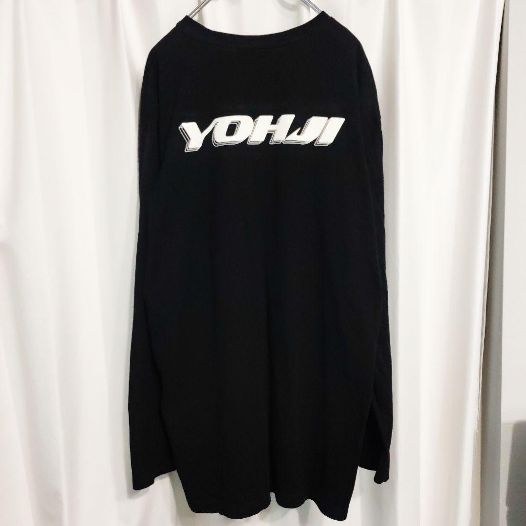 ワイスリー ヨウジヤマモト 長袖Tシャツ 筆記体ロゴ 黒 Y-3 AHK105