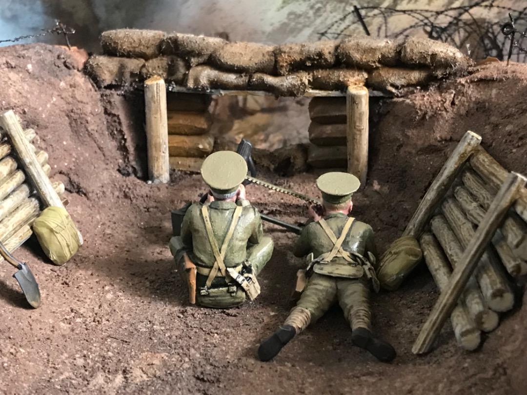 ジオラマ　WW1 イギリス軍ICM 1/35 第一次世界大戦 塹壕シーン　完成品