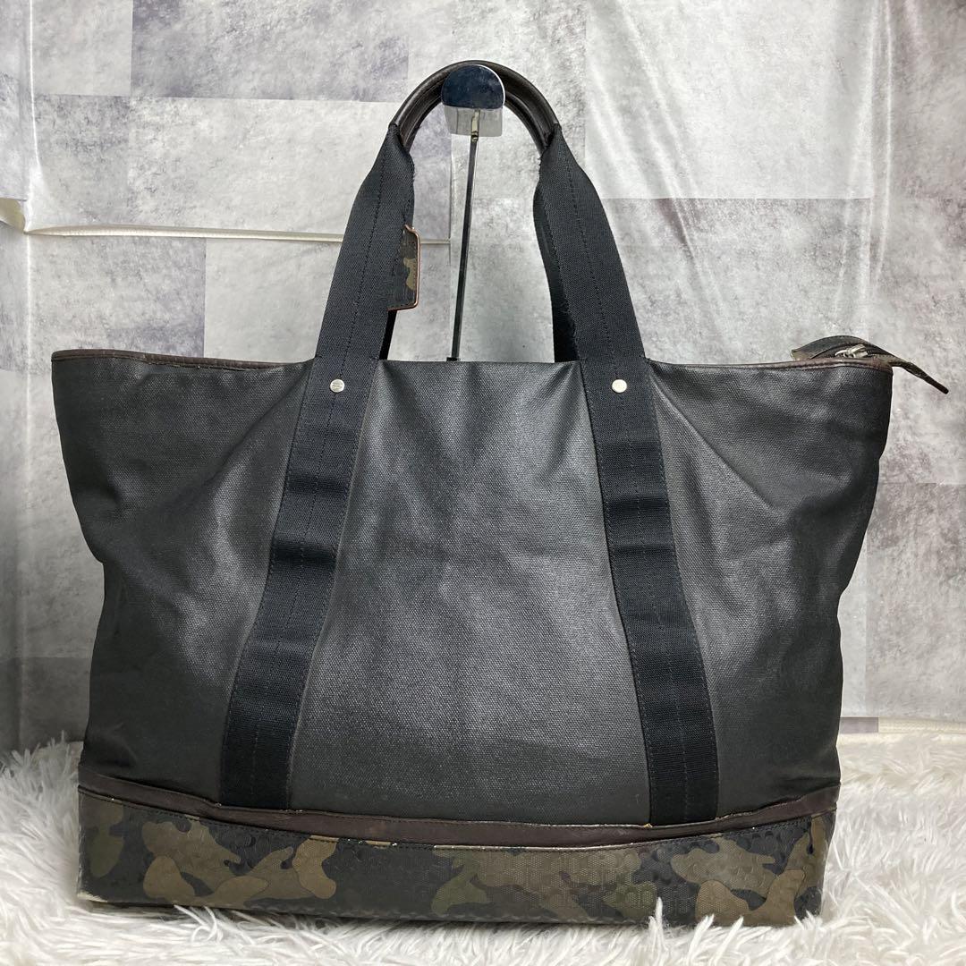 希少 COACH コーチ カモフラ ビジネス トートバッグ F70832
