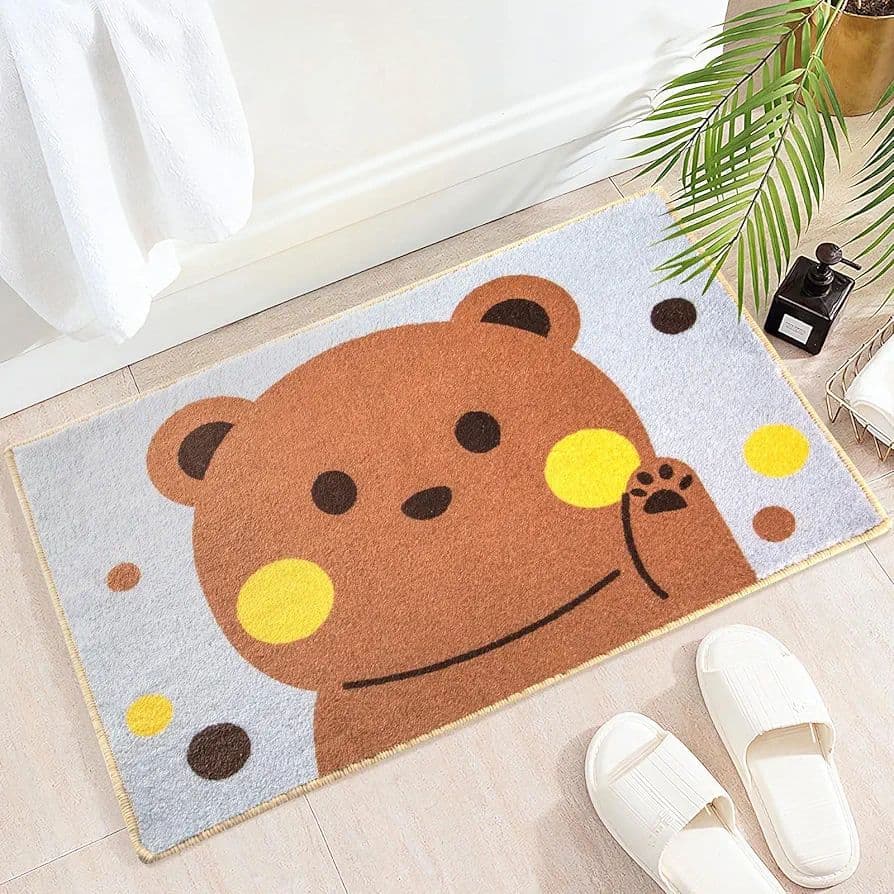 バスマット 超かわいい風 お風呂マット 足ふきマット 速乾 洗える 40×60