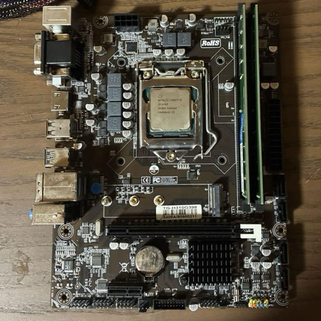 H310 マザーボード Intel Core i3-8100 ioパネル - メルカリ