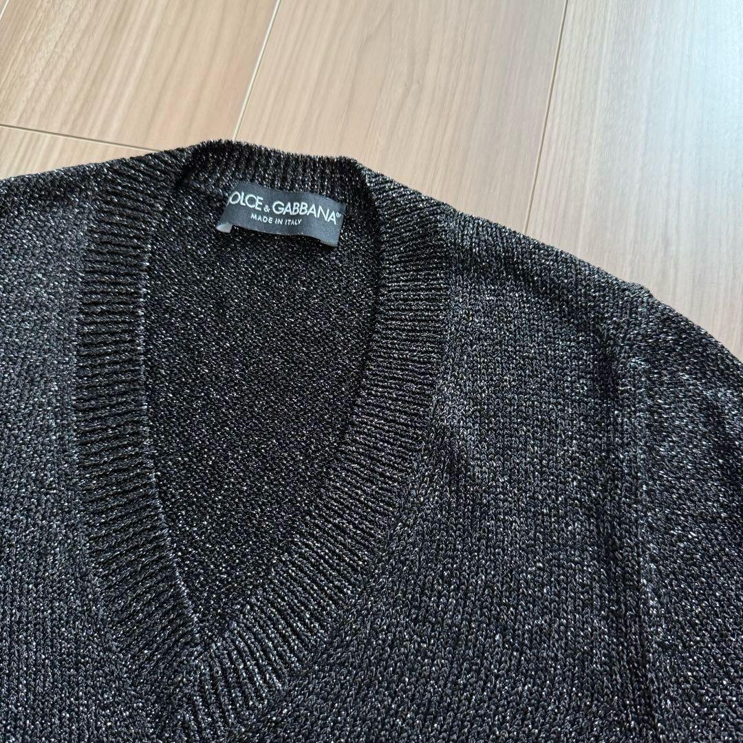 ドルガバ　DOLCE & GABBANA ニット　ラメニット　トップス　vネック