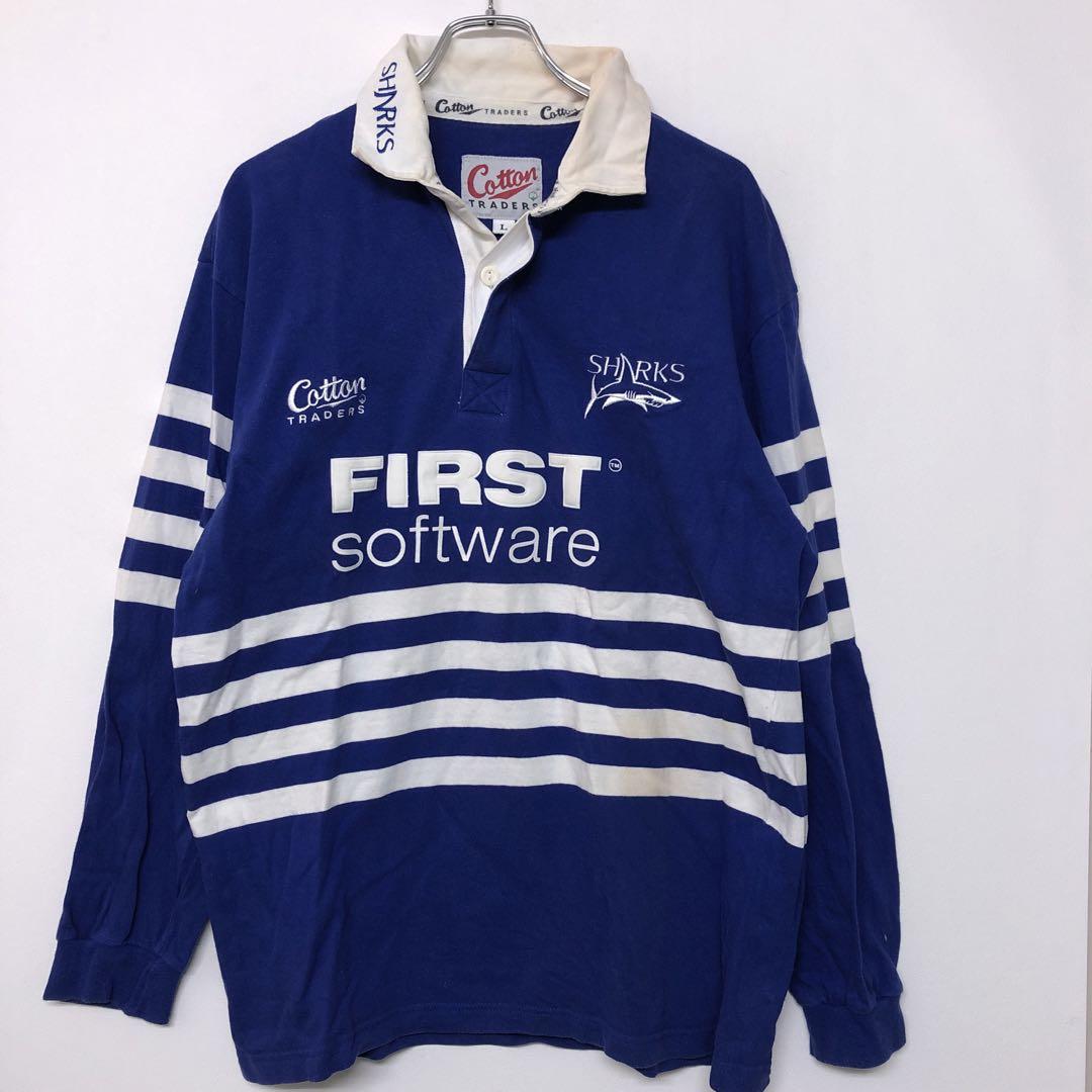 COTTON TRADERS セールシャークス オールド古着 ラガーシャツ