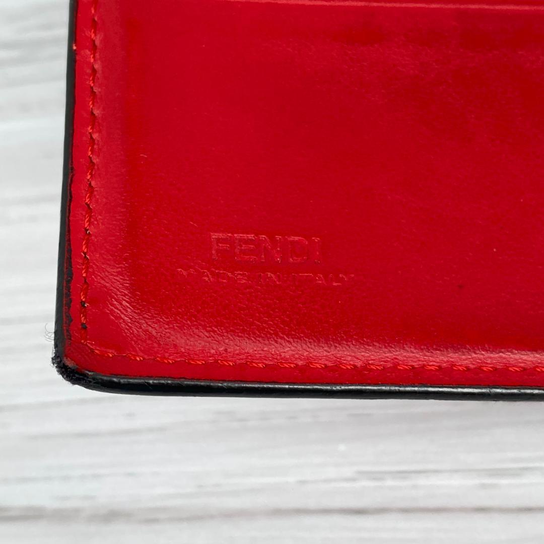 ◆FENDI フェンディ モンスター　バグズアイ２つ折り財布　ウォレット　本革