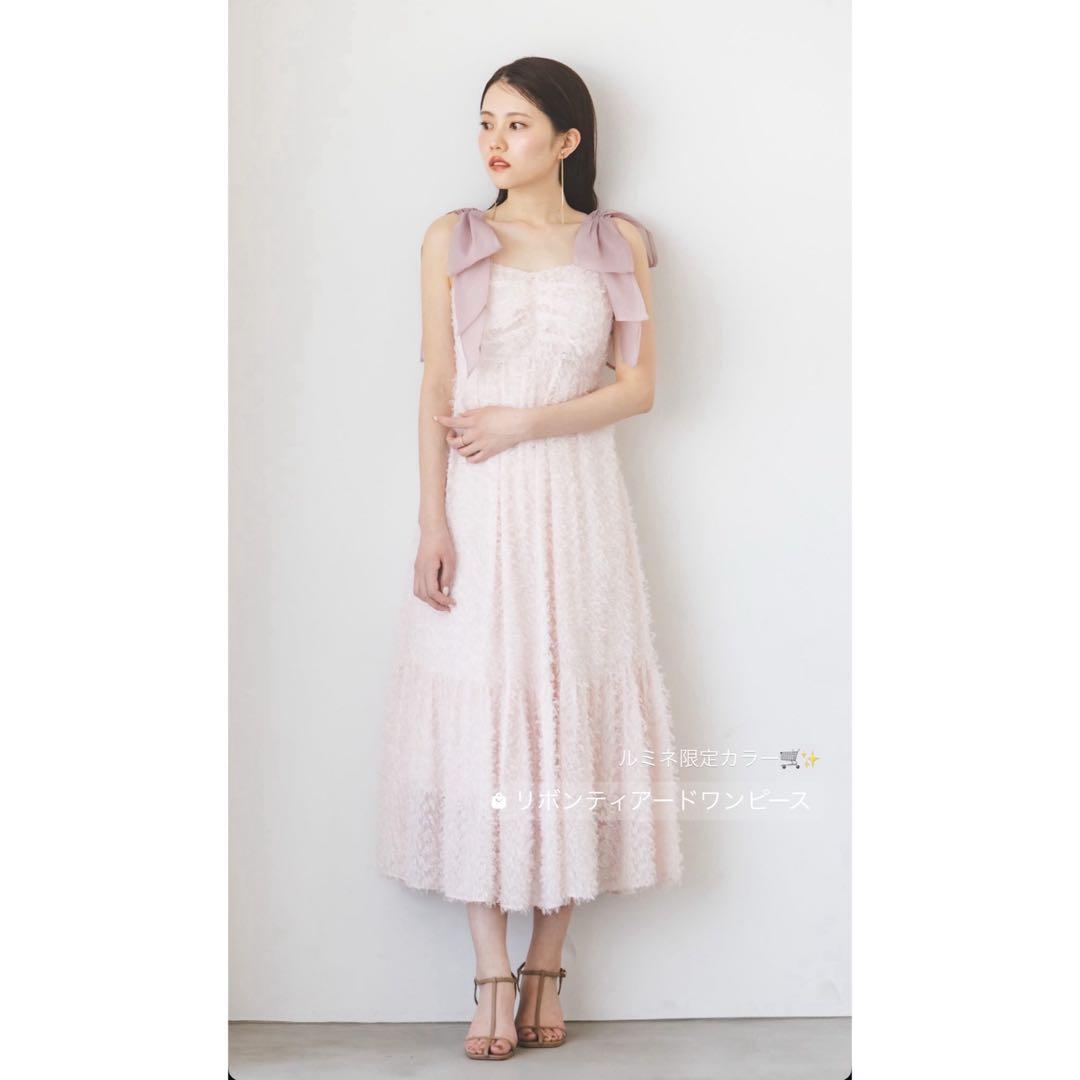 SNIDELリボンティアードワンピース ルミネ フリル付きキャミワンピM Snidel