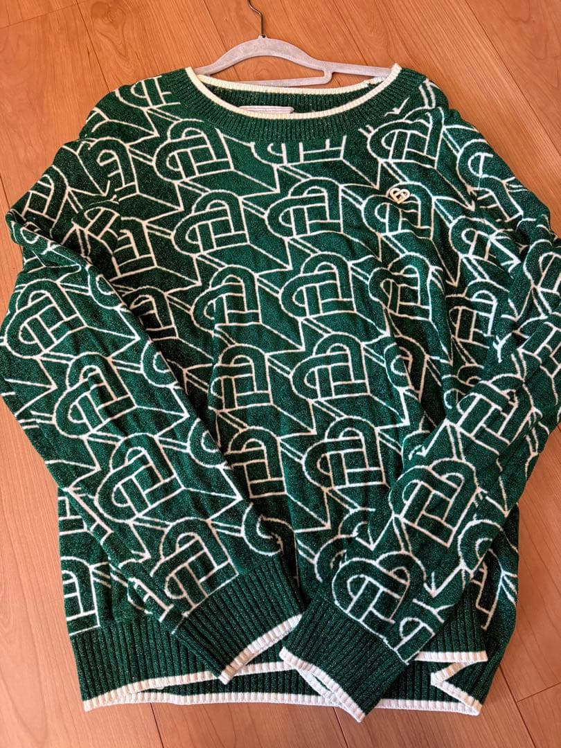 Casablanca XL グリーンニットセーター