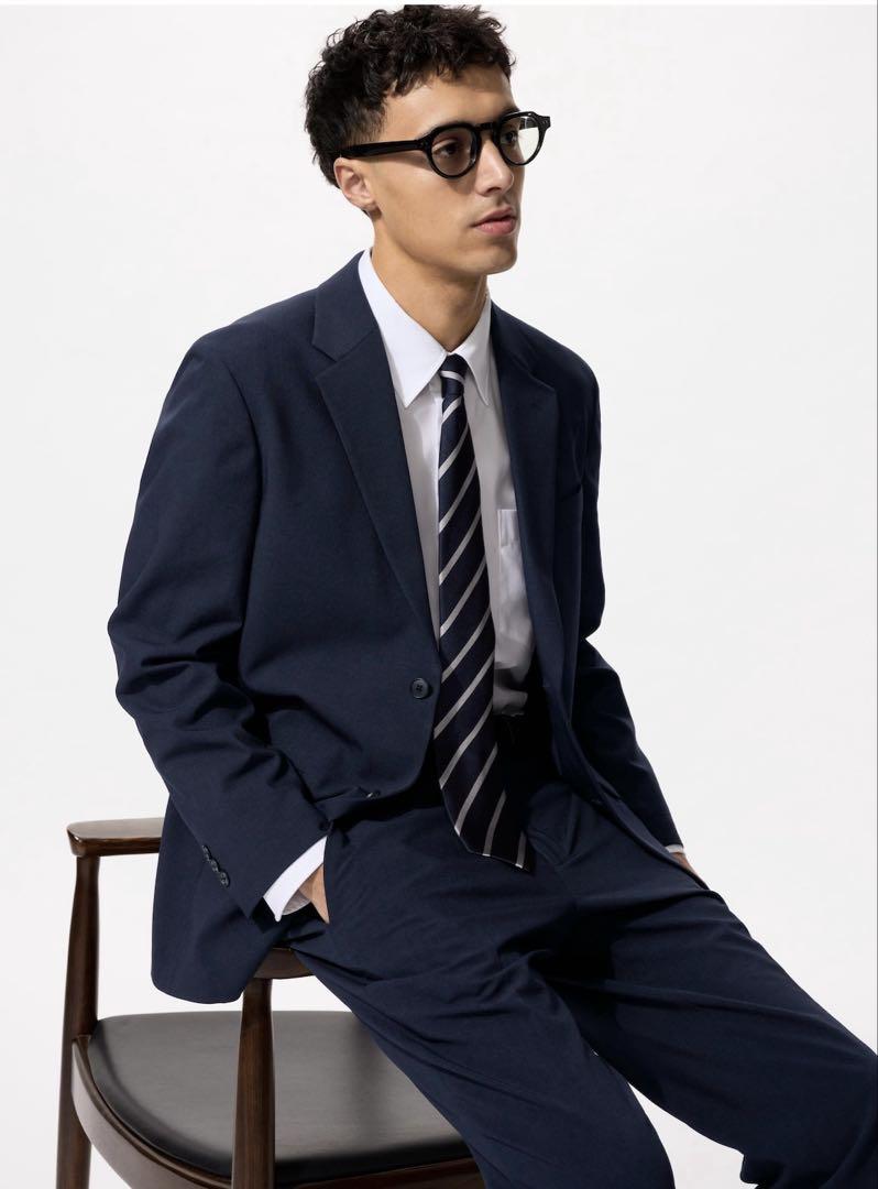 ユニクロC　感動ジャケット　ネイビー UNIQLO : Cの感動セットアップ『感動ジャケット』と『感動タック