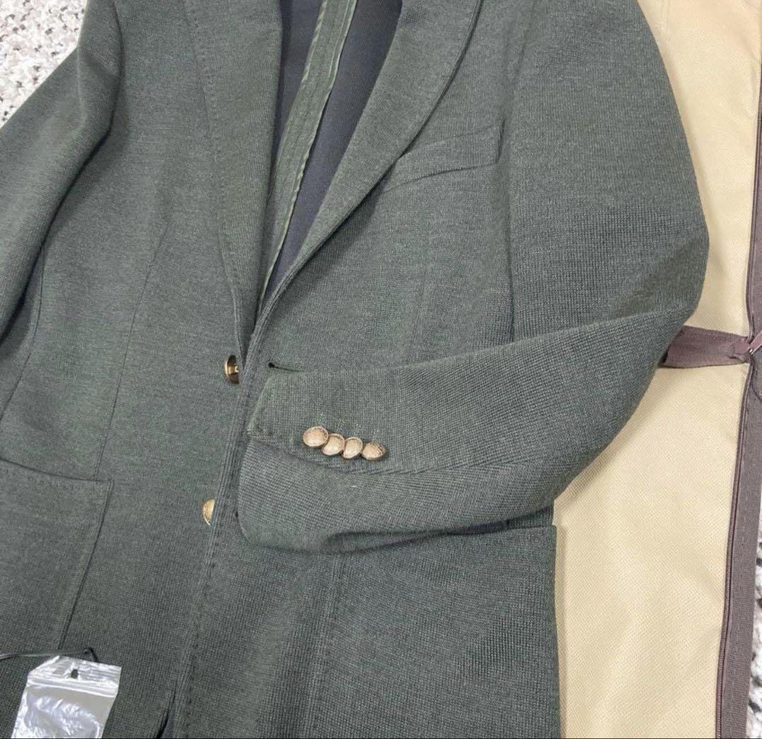 【極美品】TAGLIATORE オリーブグリーン ニット調 ジャケット 46