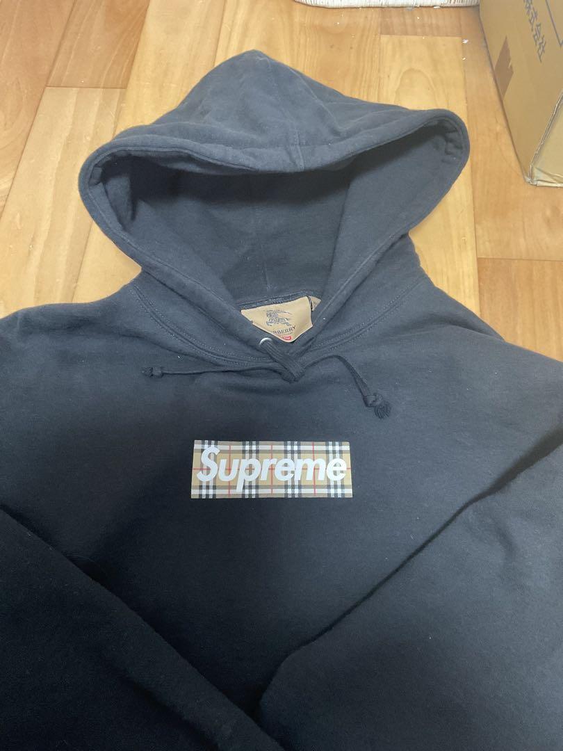 【希少/送料・関税無料/コラボ/SS22】Burberry Box Logo Hooded Supreme x Burberry box-logo Hoodie 