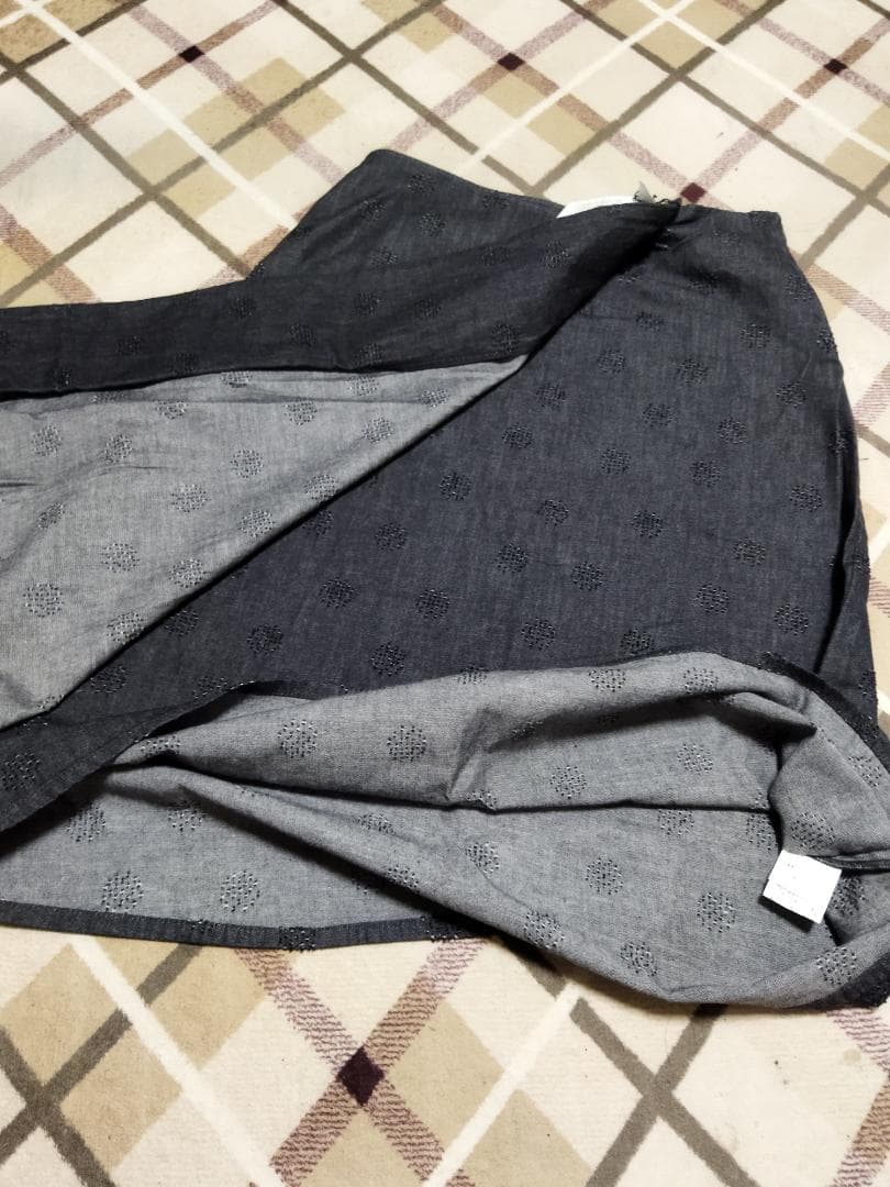 ビュルデサボン　スカート　インディゴ　デニム　刺繍入り　未使用