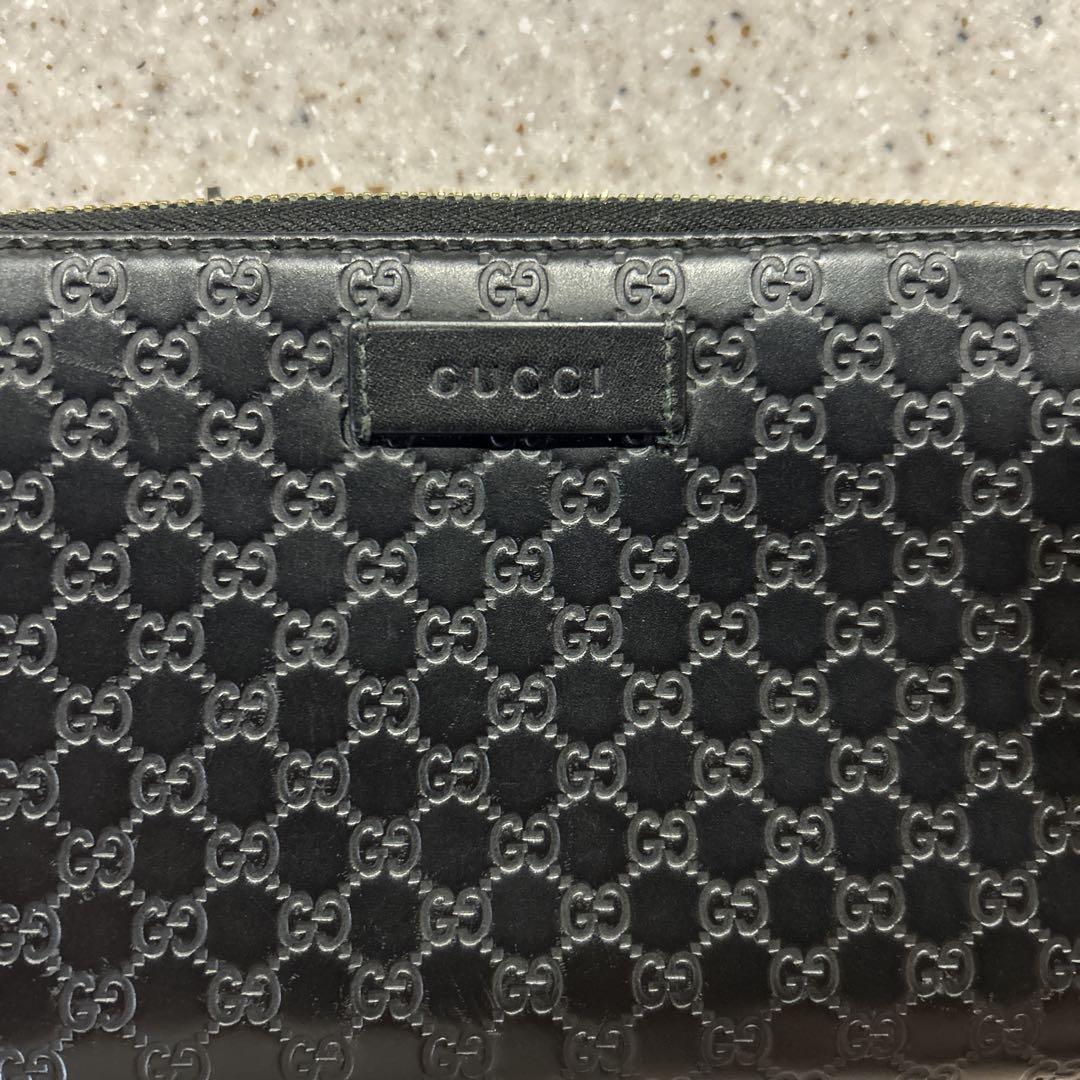 Gucci 長財布 黒 GGパターン シリアルナンバーあり