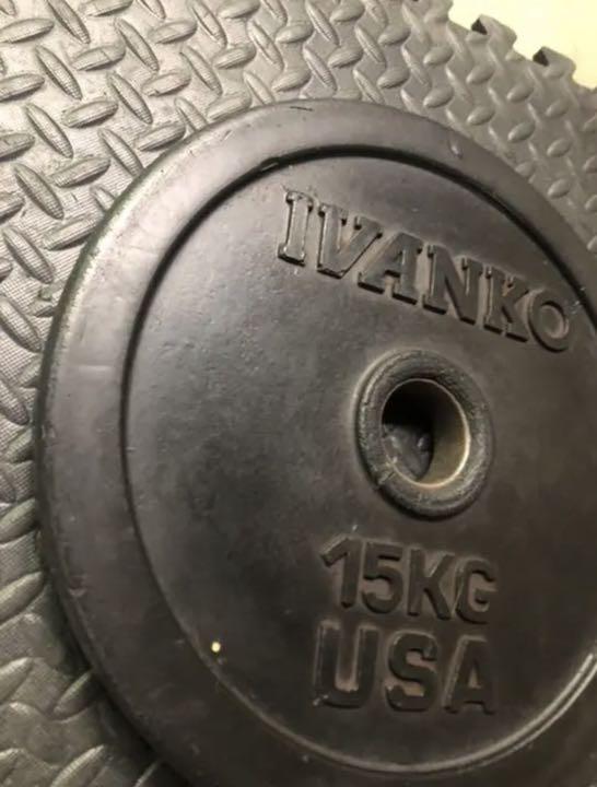 IVANKO 50mm オリンピックプレート ラバーコーティング 15kg2枚